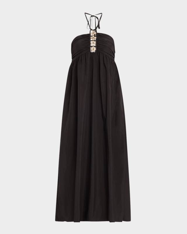 Palazzo Halter Midi Dress
